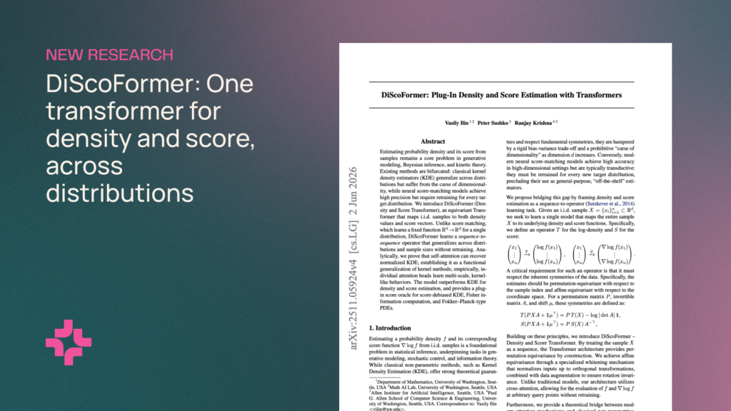 Achieve density and score across distributions with one transformer - Versa AI hub